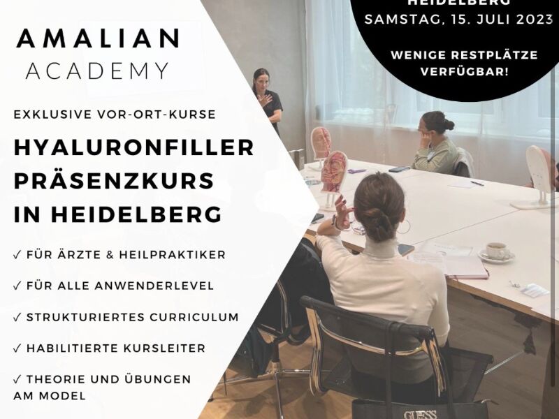 Amalian Academy Hyaluronfiller Präsenzkurs Heidelberg 2023